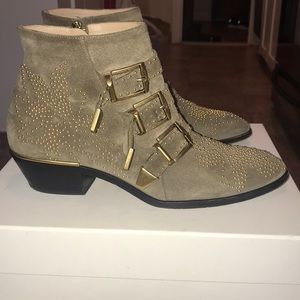 Chloe susanna boots in dark greige 38 preowned